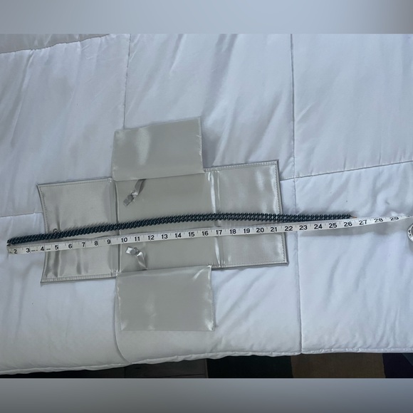 Double-Strand Black Pearl Necklace - Picture 8 of 9